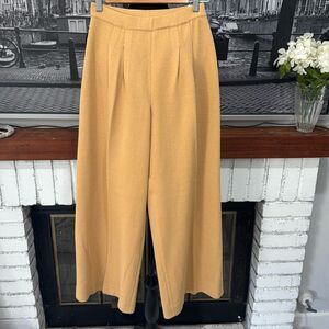 St. John by Marie Gray Women Pants Wide Leg Gold Tan Size 6 Stretch
